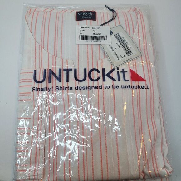Untuckit Durfort Shirt Womens‎ 6 Striped Cotton Long Sleeve Pullover Tunic Beach - Picture 3 of 5